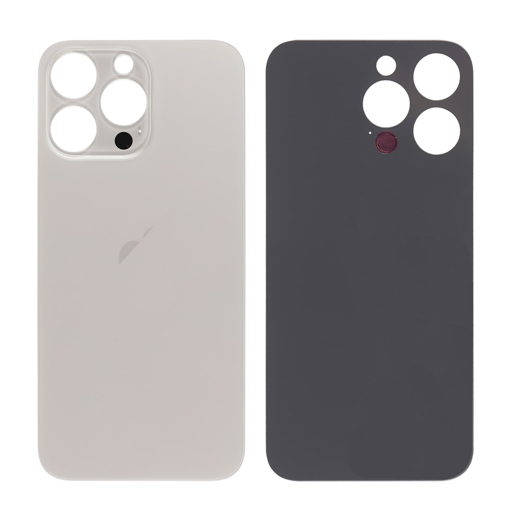 Cristal Trasero de Repuesto para iPhone 15 Pro Max - Titanio Natural