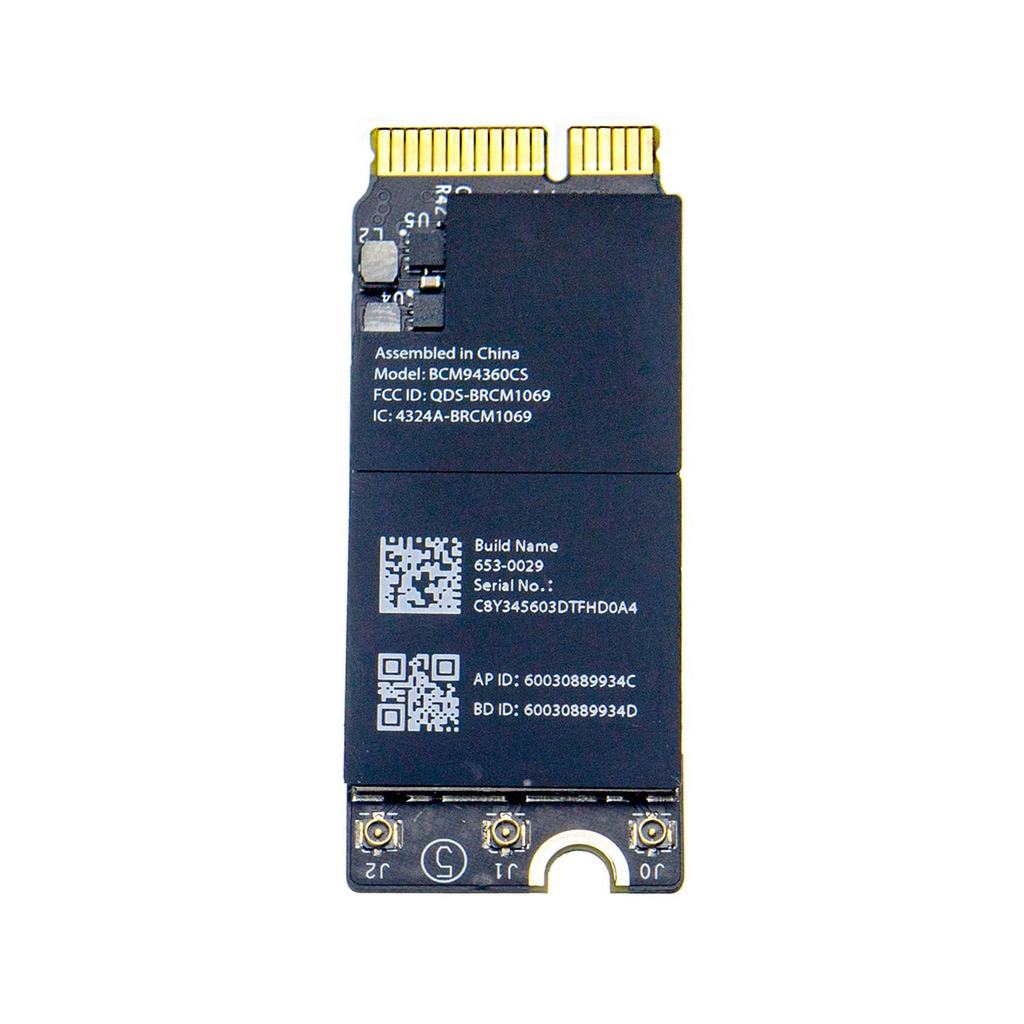 Tarjeta de Red Inalámbrica AirPort #BCM94360CS para MacBook Pro Retina A1502 A1398 (Finales de 2013, Mediados de 2014)