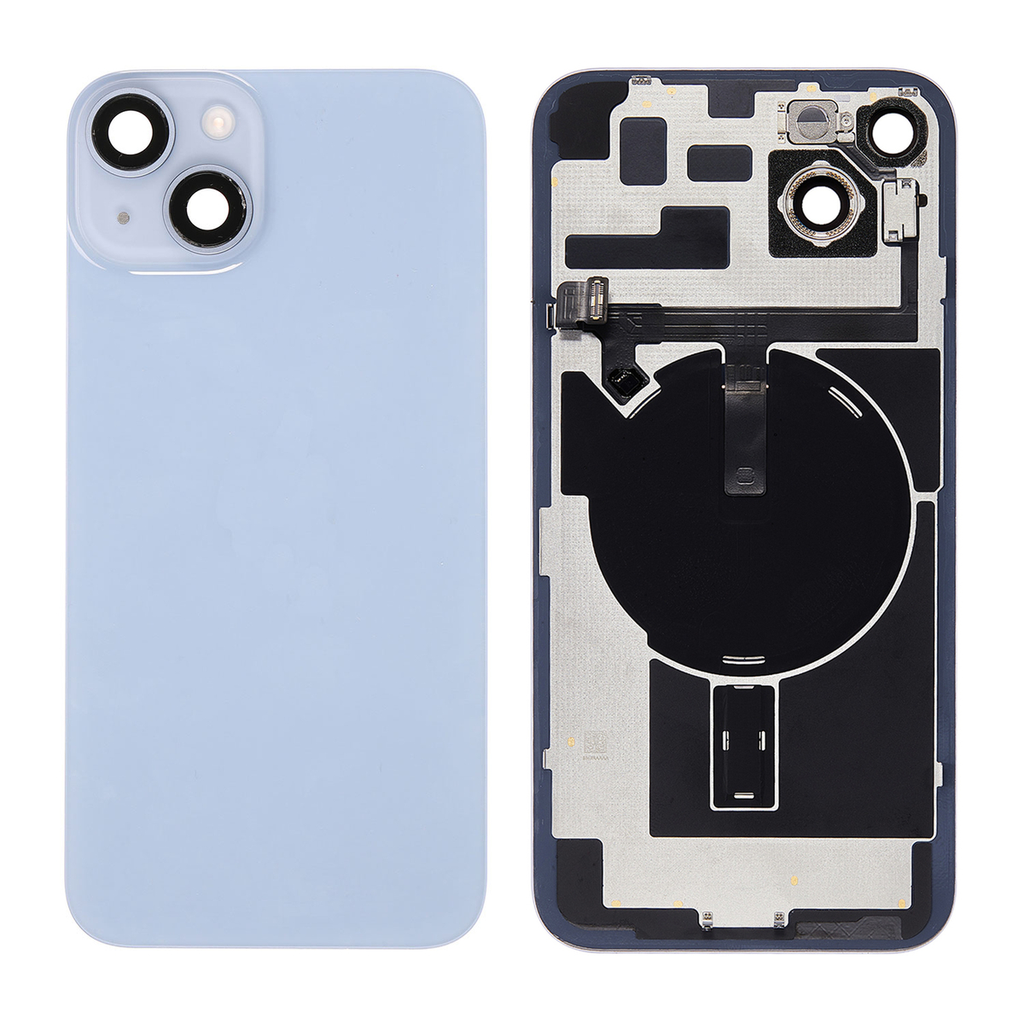 Replacement Back Glass for iPhone 14 Plus with Frame - Blue