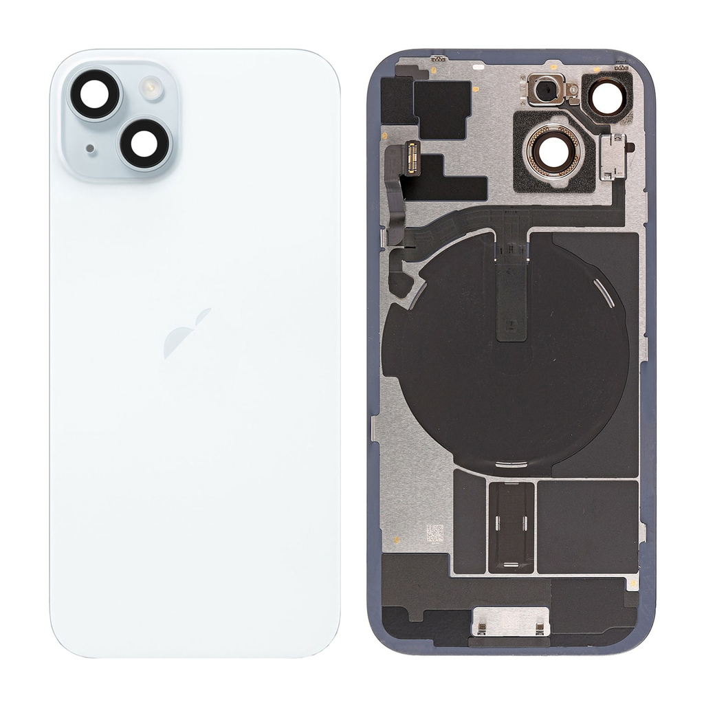 Cristal Trasero de Repuesto para iPhone 15 con Marco - Azul