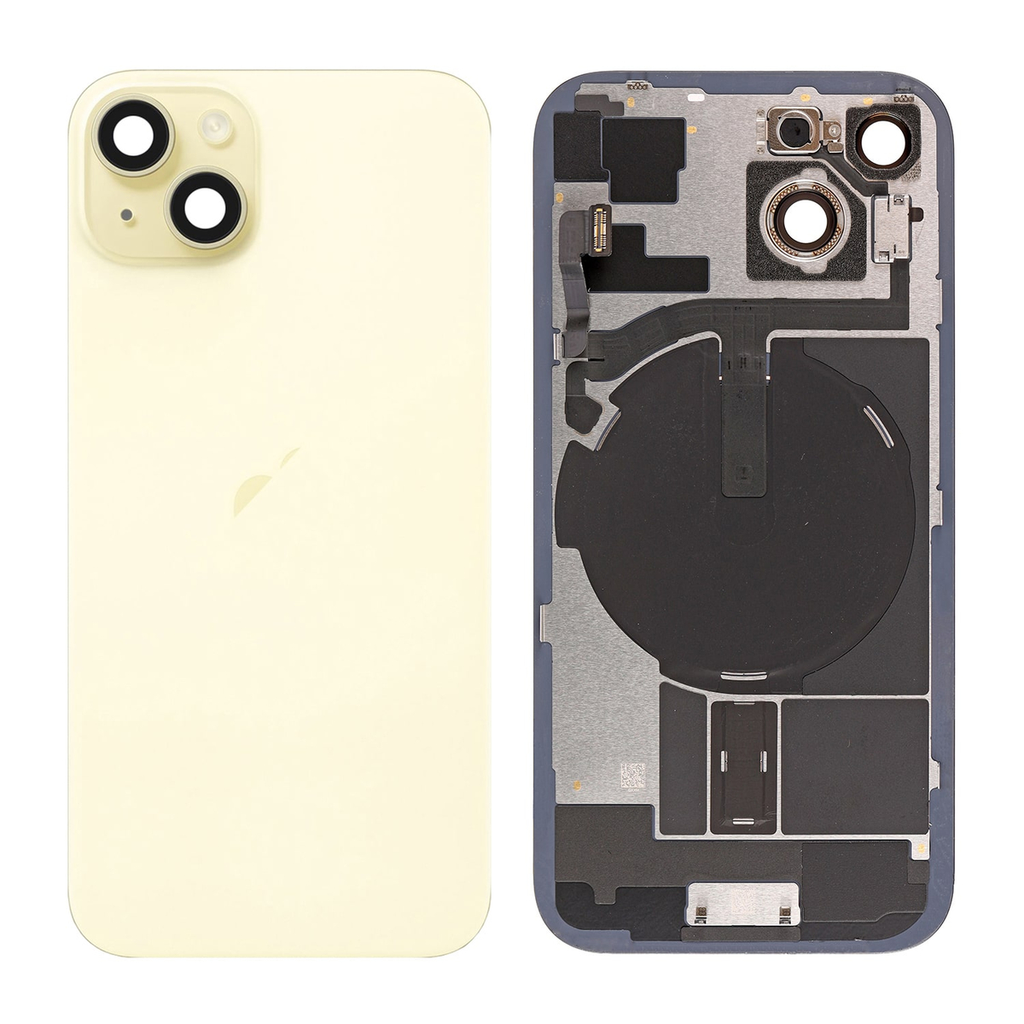 Replacement Back Glass for iPhone 15 with Frame - Yellow