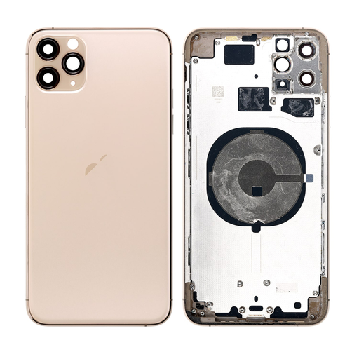 Repuesto Carcasa Trasera iPhone 11 Pro MAX con Marco - Dorado