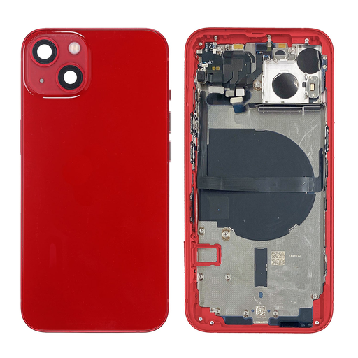 Replacement Back Cover for iPhone 13 with Frame - Red