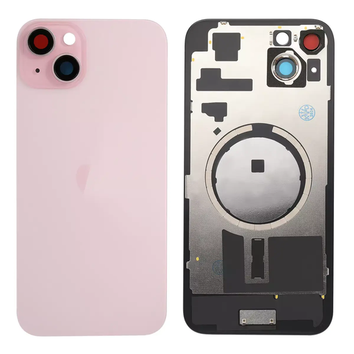 Cristal Trasero de Repuesto para iPhone 15 Plus con Magsafe - Rosa